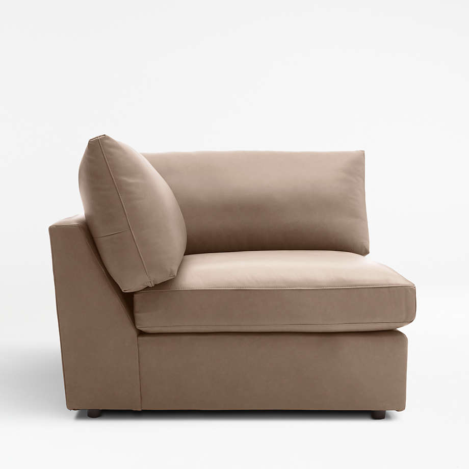 Lounge Deep Leather Corner Chair + Reviews Crate & Barrel