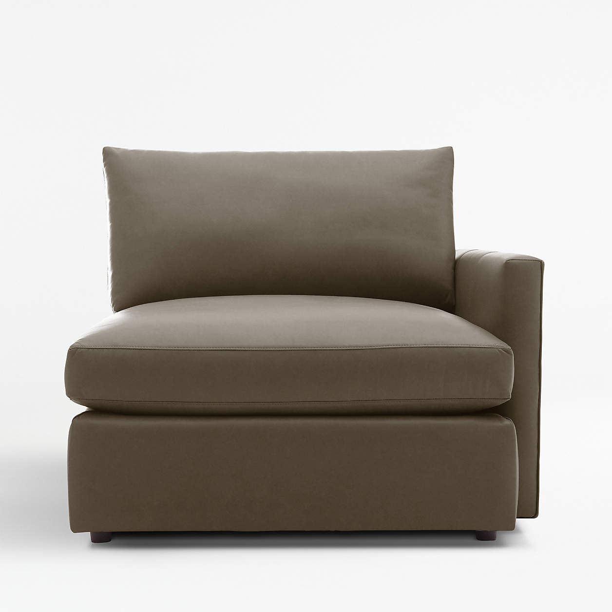 Lounge Leather Right Arm Chair | Crate & Barrel