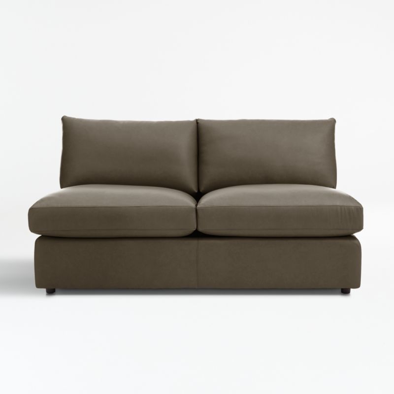 Lounge Leather Armless Loveseat - image 0 of 2