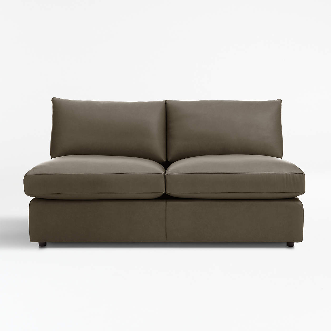 Lounge Leather Armless Loveseat Crate & Barrel