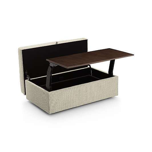 Lounge 43" Storage Ottoman with Tray