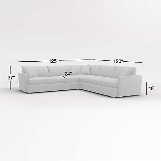 Lounge 2-Piece L-Shaped Sectional Sofa with Right-Arm Corner Sofa