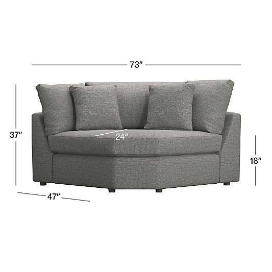 Lounge Wedge Chair Sectional Piece
