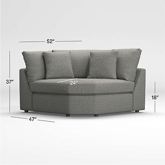 Lounge Wedge Chair Sectional Piece