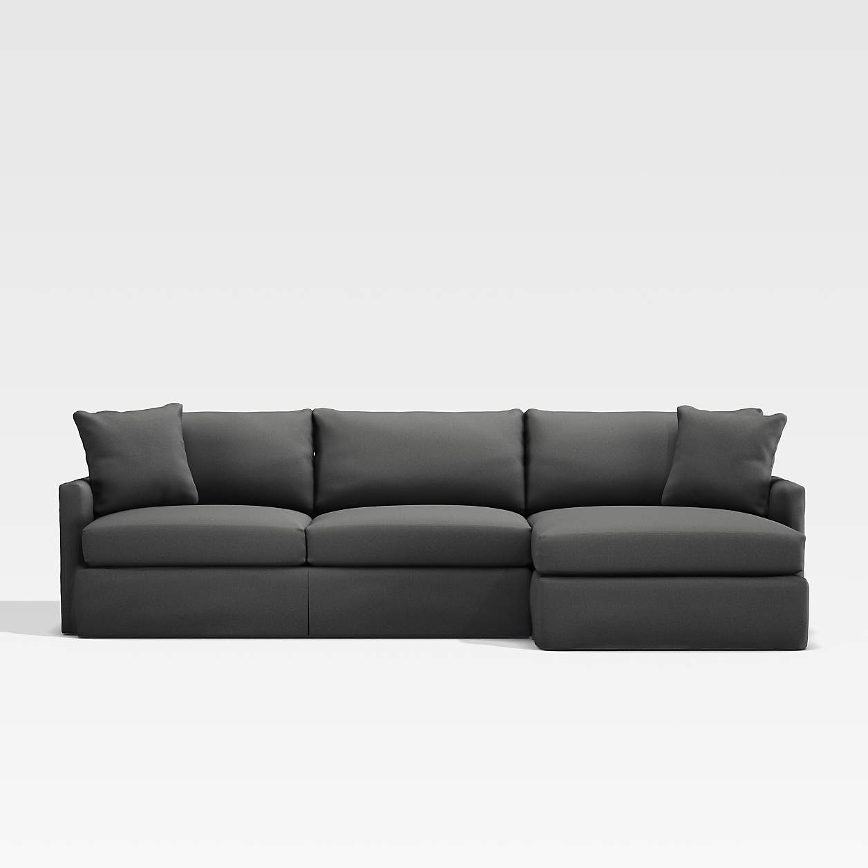 Lounge 2Piece Slipcovered Outdoor Patio Sectional Sofa with RightArm