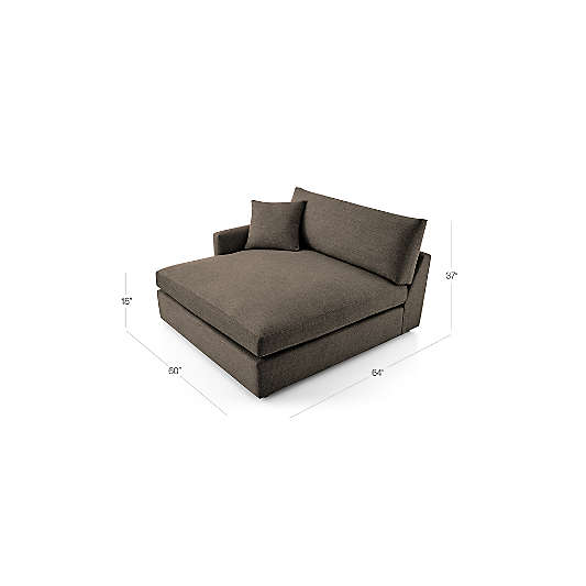Lounge Left-Arm Extra Wide Chaise Lounge Sectional Piece