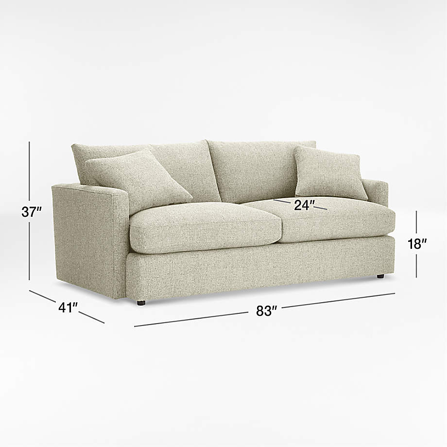 Crate and barrel 2024 petite sofa