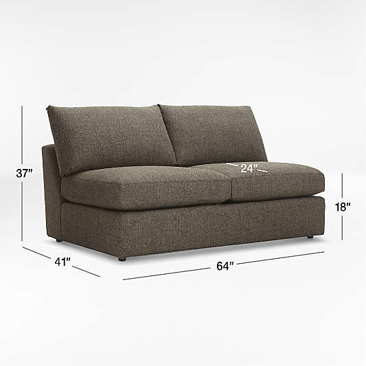 Lounge Armless Loveseat Sectional Piece