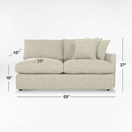 Lounge Deep Right-Arm Apartment Sofa Sectional Piece