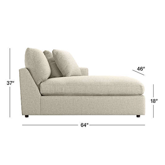 Lounge Deep Right-Arm Storage Chaise Lounge Sectional Piece