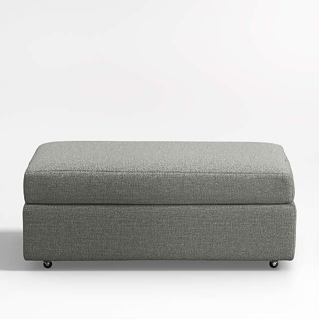 Amna Leather Ottoman + Reviews Crate & Barrel Canada