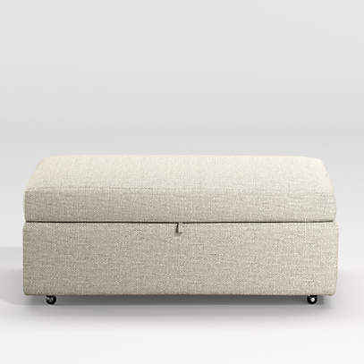 Lounge Deep Storage Ottoman With Tray, Ottoman With Tray And Storage