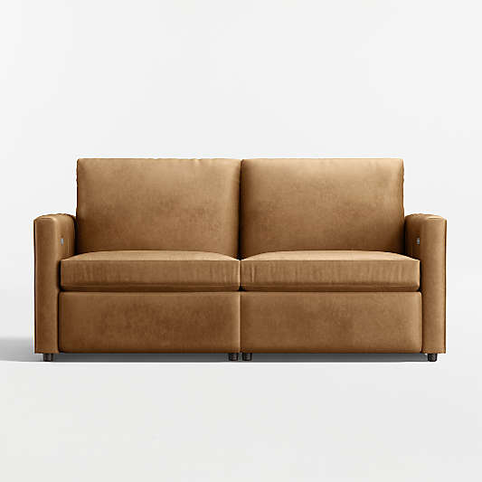 Lounge 74" Power Dual-Reclining Leather Sofa