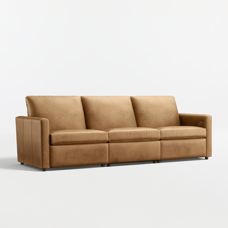 Lounge 107" Power Dual-Reclining Leather Sofa - image 1 of 9