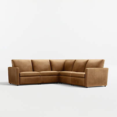 Lounge 5-Piece L-Shaped Power Dual-Reclining Leather Sectional Sofa