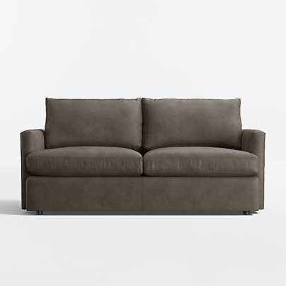 Lounge 73" Leather Full Sleeper Sofa