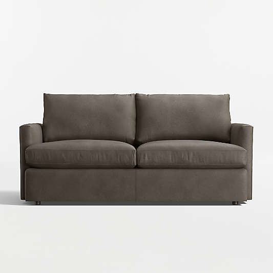 Lounge 73" Leather Full Sleeper Sofa
