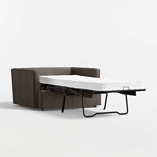 Lounge 49" Leather Twin Sleeper Chair and a Half