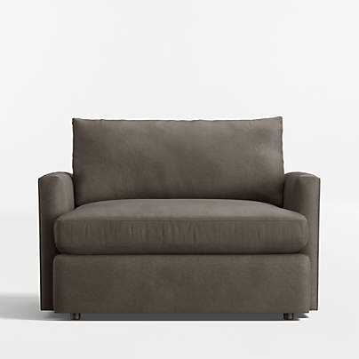 Lounge 49" Leather Twin Sleeper Chair and a Half