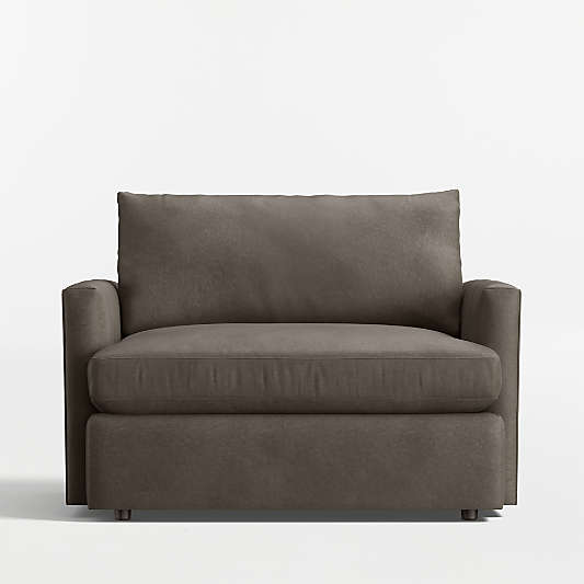 Lounge 49" Leather Twin Sleeper Chair and a Half