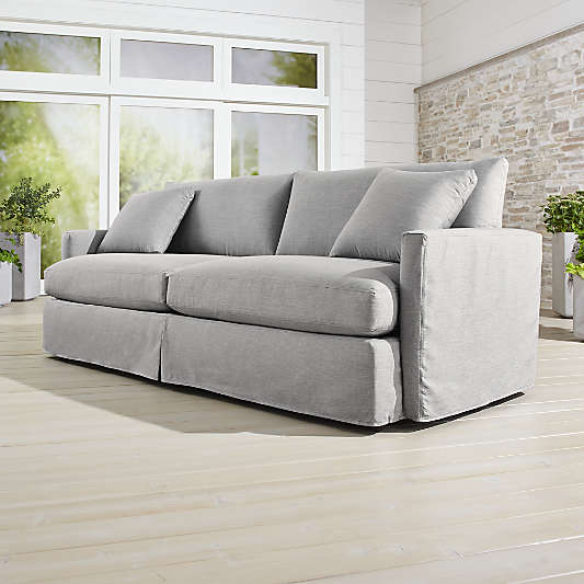 Lounge Petite Outdoor Slipcovered 93" Sofa