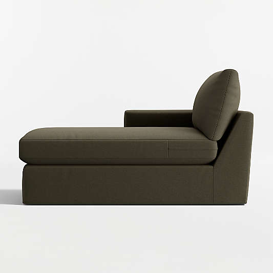 Lounge Left-Arm Chaise Lounge Slipcovered Sectional Piece