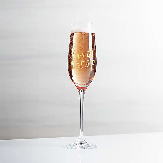 Love at First Sip Champagne Glass