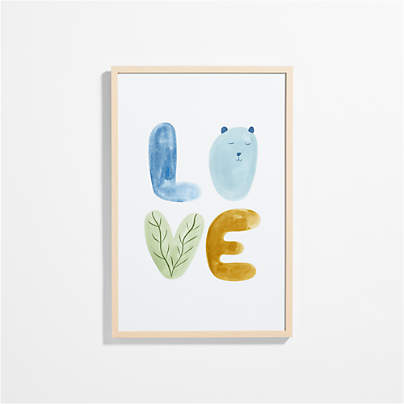 Love Large Framed Wall Art Print