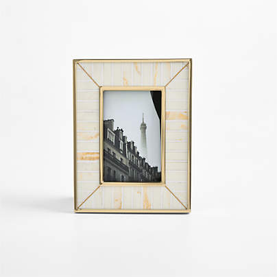 Love Story Ivory and Gold Resin 4"x6" Picture Frame by Laura Harrier and Tiffany Howell