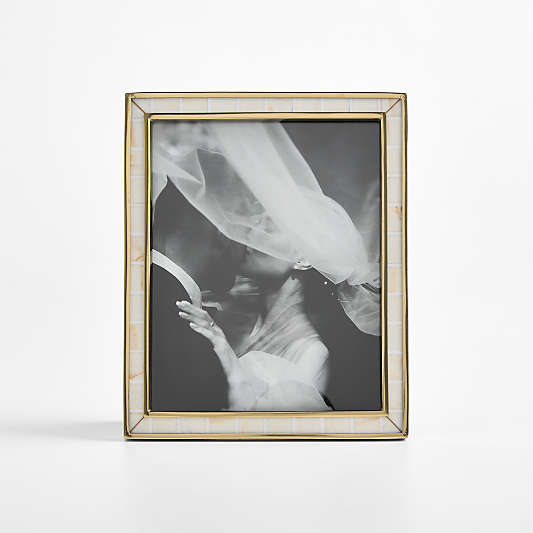 Love Story Ivory and Gold Resin 8"x10" Picture Frame by Laura Harrier and Tiffany Howell