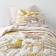 Leopard Floral Organic Cotton Kids Twin Duvet Cover