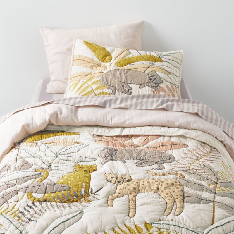 Supersoft Lilac Rose Organic Cotton Gauze Kids Pillow Sham