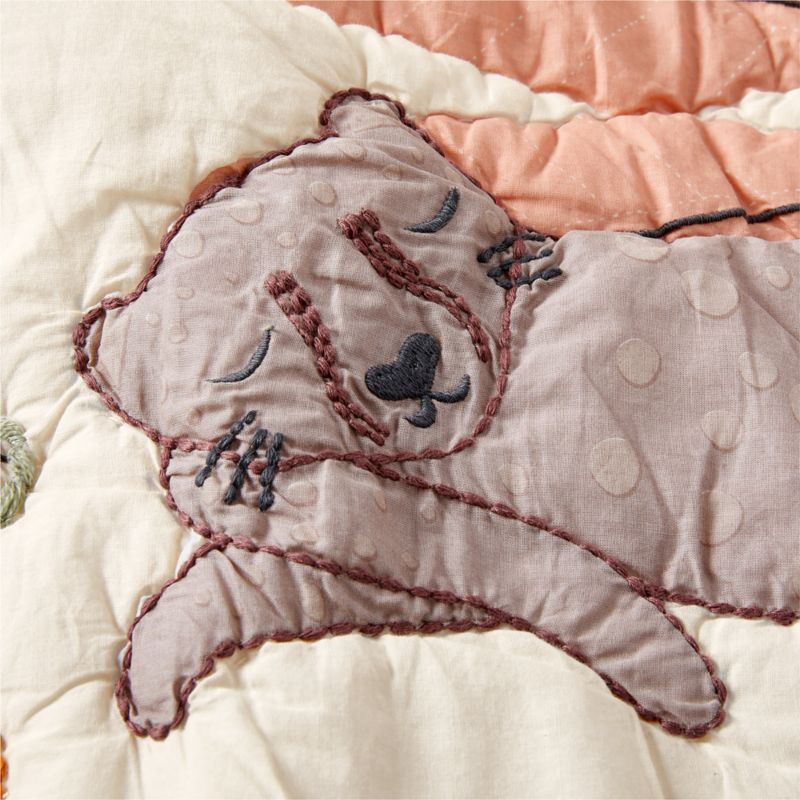 Lovely Leopard Cotton Voile Kids Twin Quilt - image 10 of 15