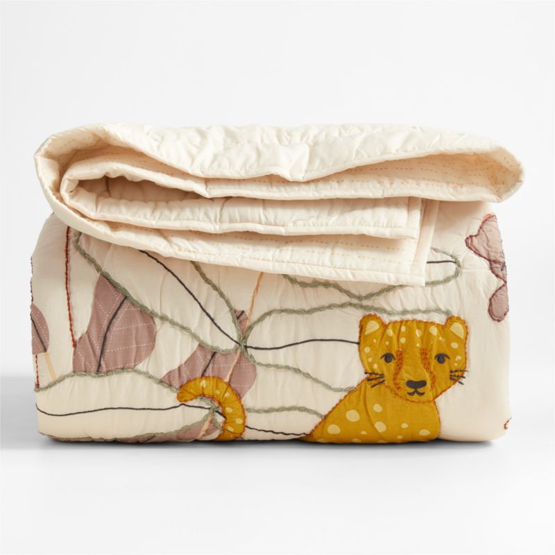 Lovely Leopard Cotton Voile Kids Twin Quilt - image 6 of 15