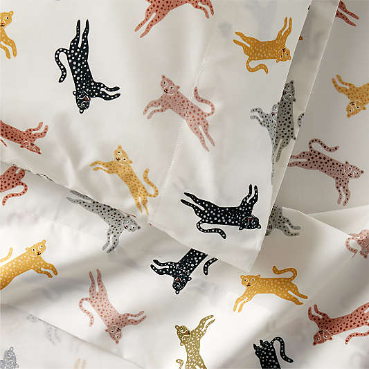 Lovely Leopard Organic Cotton Kids Sheet Set