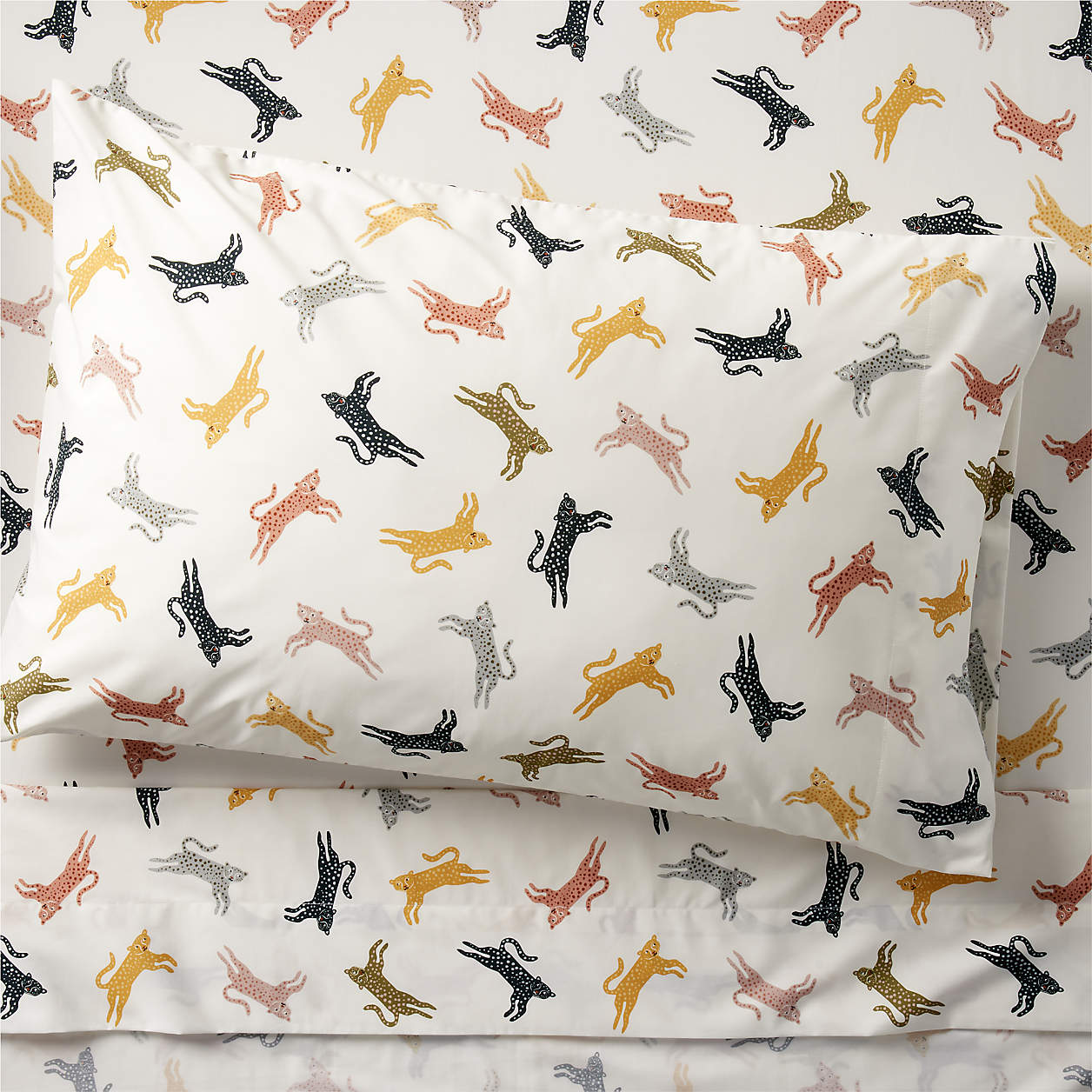 Lovely Leopard Organic Cotton Kids Twin Sheet Set | Crate & Kids