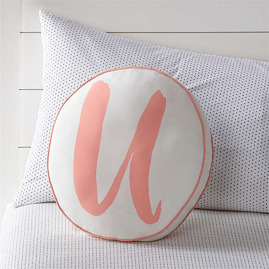 Lovely Letter 'U' Throw Pillow