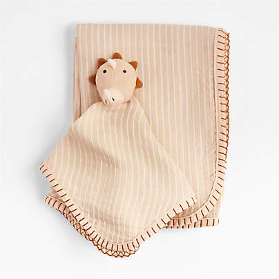 Dinosaur Lovey and Baby Stroller Blanket Gift Set