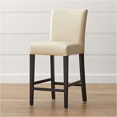 Lowe Ivory Leather Counter Stool Reviews Crate Barrel