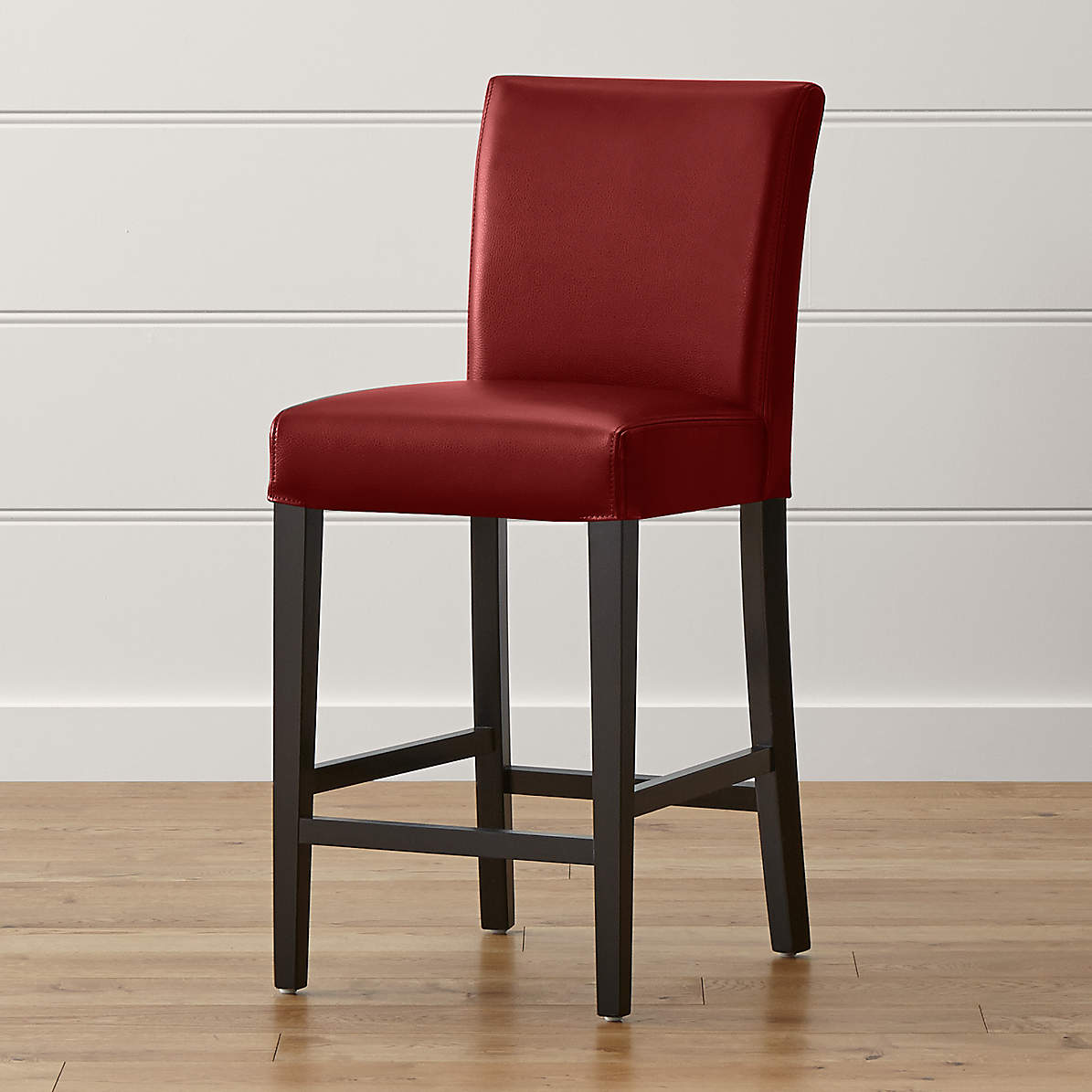 Lowe Red Leather Counter Stool, Red Leather Counter Stools