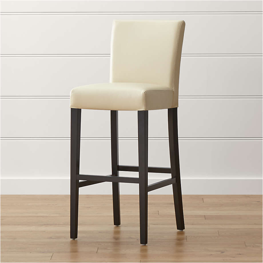 ivory leather barstool