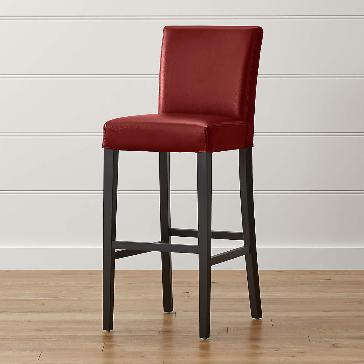 red leather backless bar stools