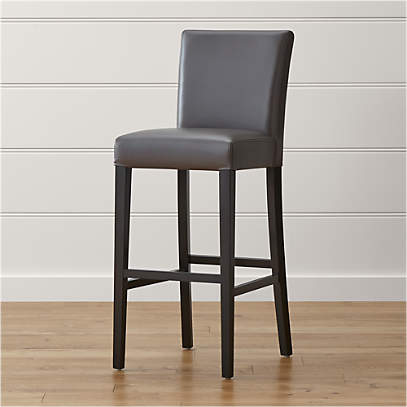 Lowe Smoke Leather Bar Stools Crate, Leather Bar Stools Canada