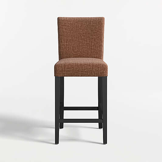 Lowe Doux Sienna Upholstered Counter Stool with Ebony Wood Legs