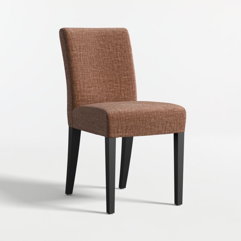 Lowe Doux Sienna Upholstered Dining Chair with Ebony Wood Legs + Reviews | Crate & Barrel