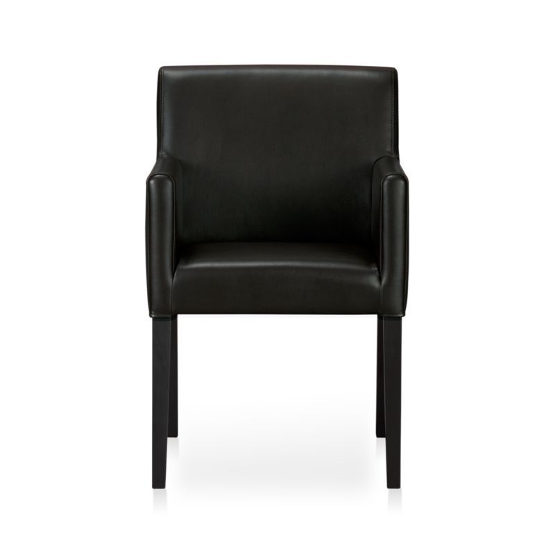 Lowe Onyx Leather Dining Arm Chair