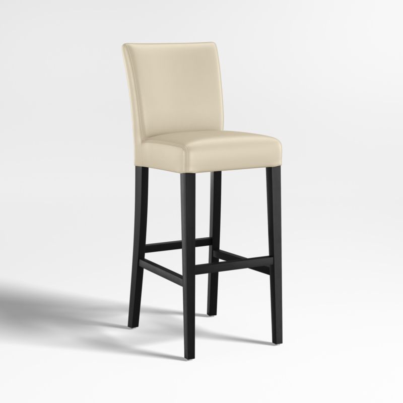 Lowe Ivory Leather Bar Stool Reviews Crate Barrel