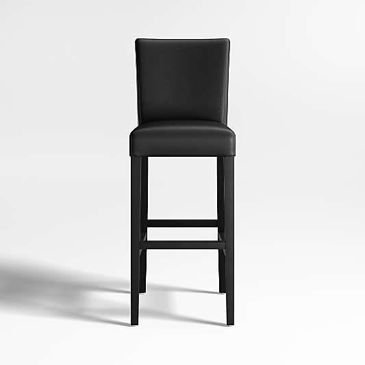 Lowe Onyx Leather Counter Stool with Ebony Wood Legs