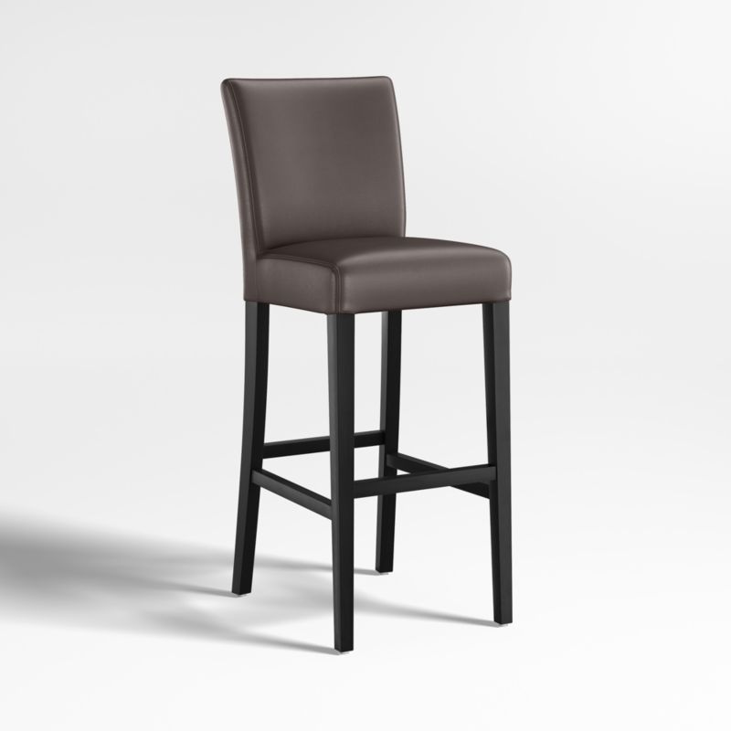 Lowe Smoke Leather Counter Stool