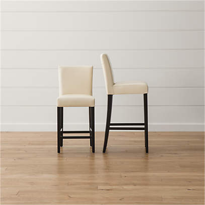 Lowe Smoke Leather Bar Stools